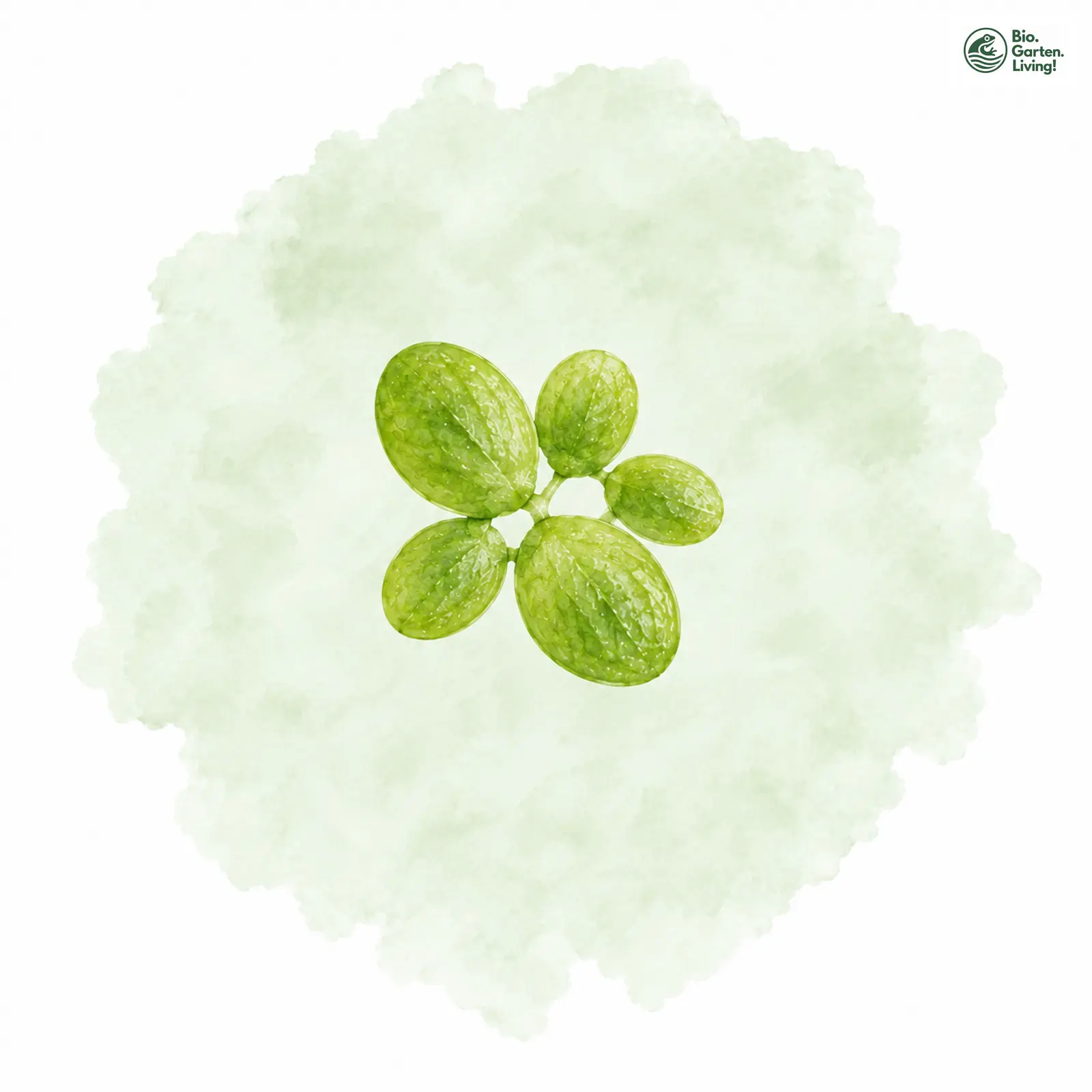 Aquarellzeichnung: Kleine Wasserlinse (Lemna minor)