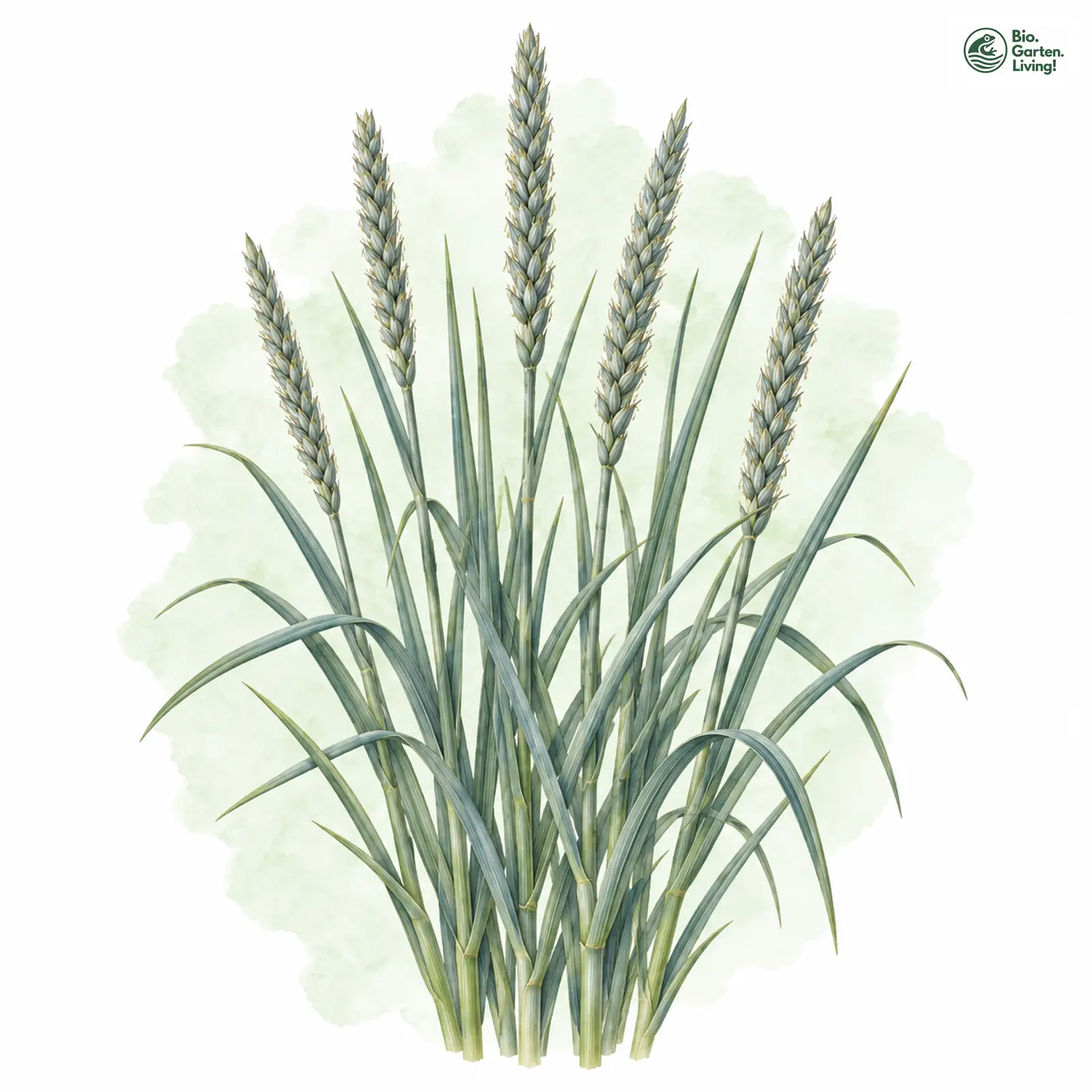 Aquarellzeichnung: Strandroggen (Leymus arenarius)