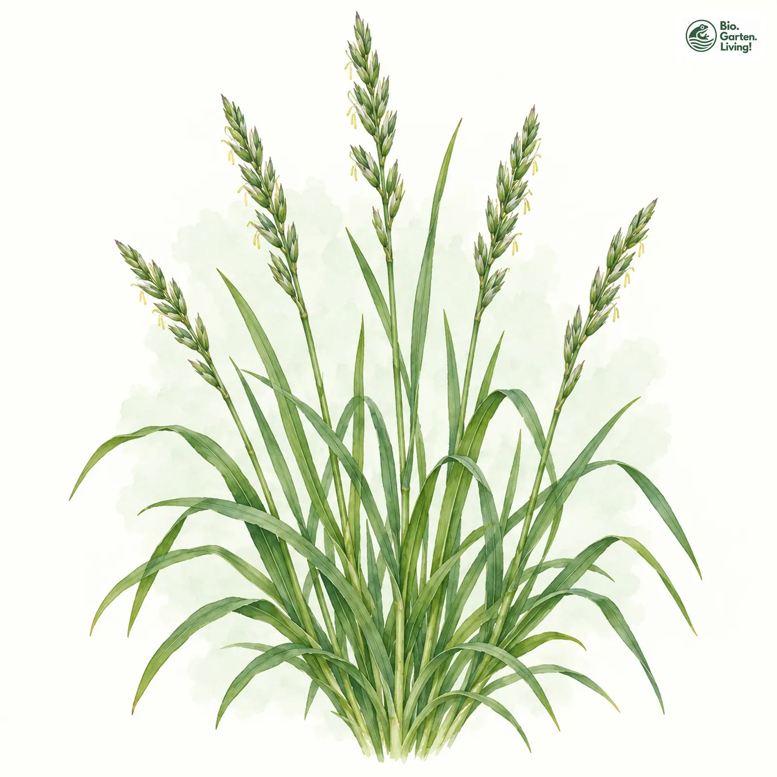 Aquarellzeichnung: Ausdauernder Lolch (Lolium perenne)