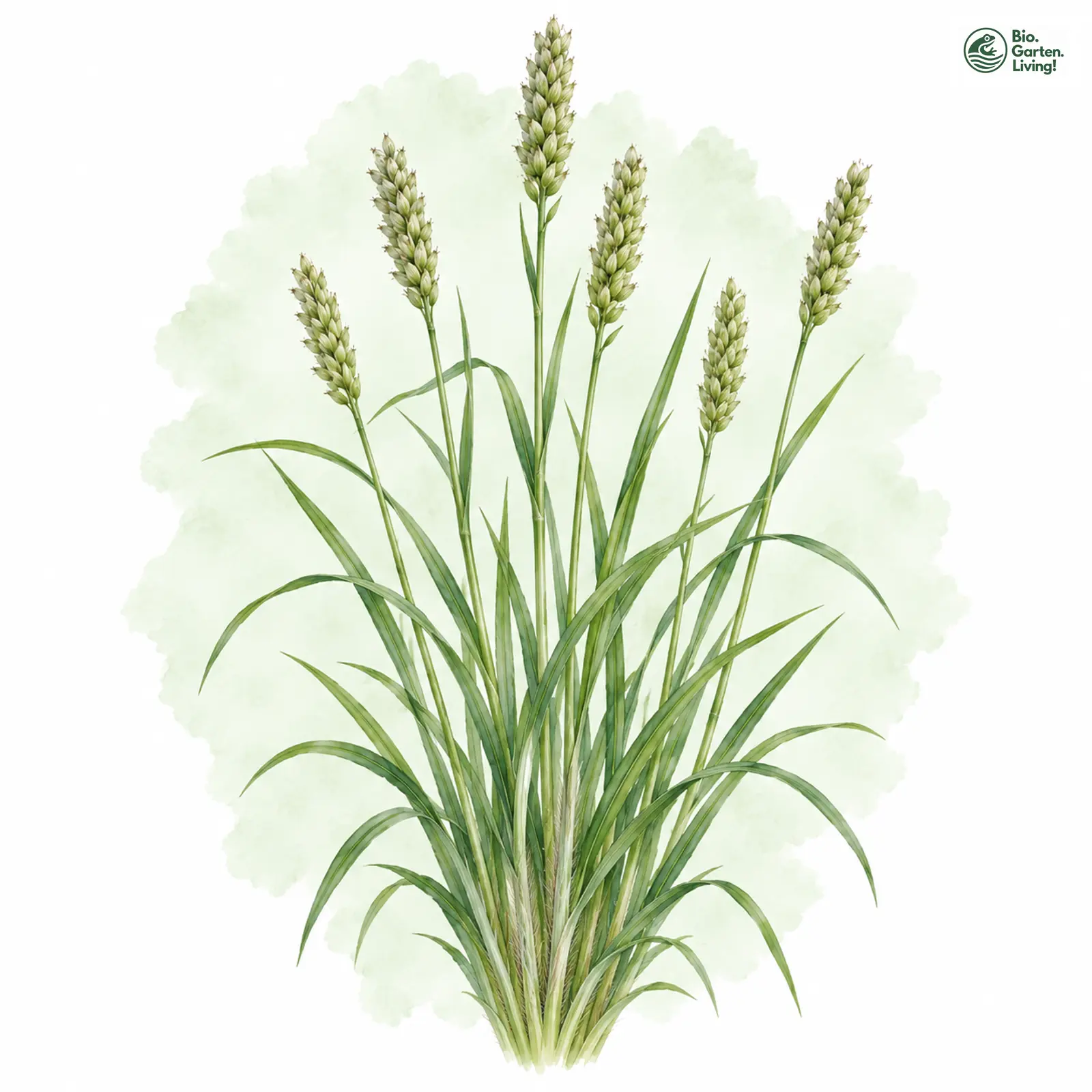 Aquarellzeichnung: Siebenbürgener Perlgras (Melica transsilvanica)