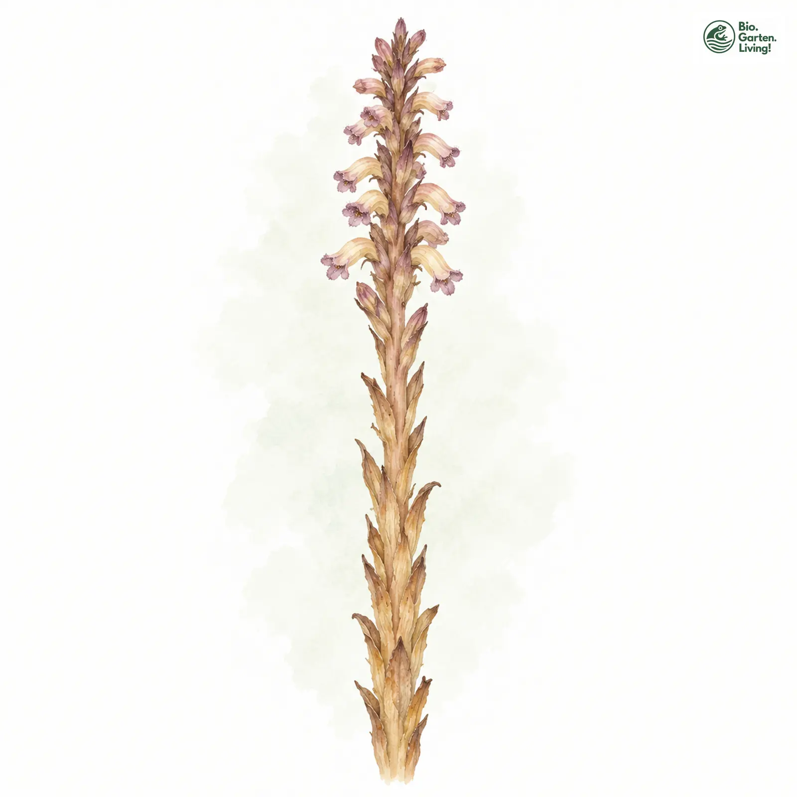 Aquarellzeichnung: Bartlings Sommerwurz (Orobanche bartlingii)