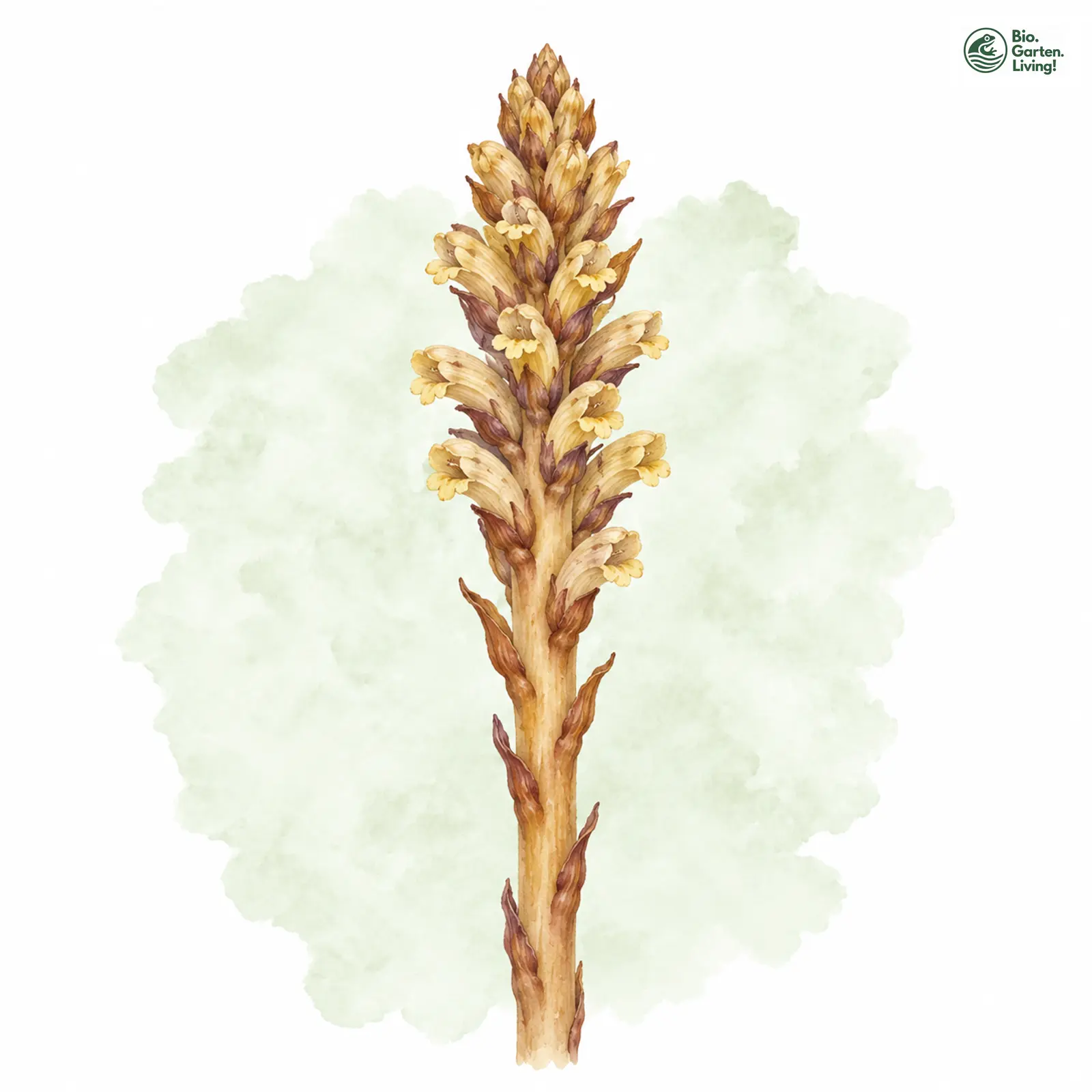 Aquarellzeichnung: Salbei-Sommerwurz (Orobanche salviae)