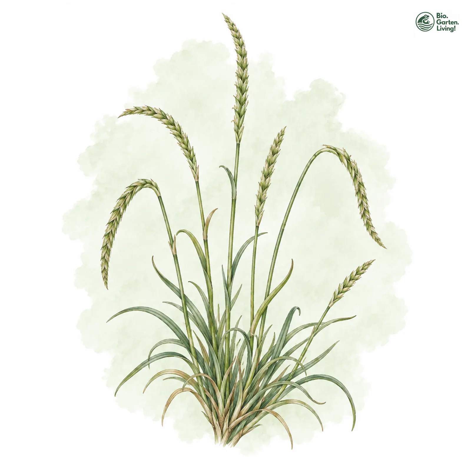 Aquarellzeichnung: Gekrümmter Dünnschwanz (Parapholis strigosa)
