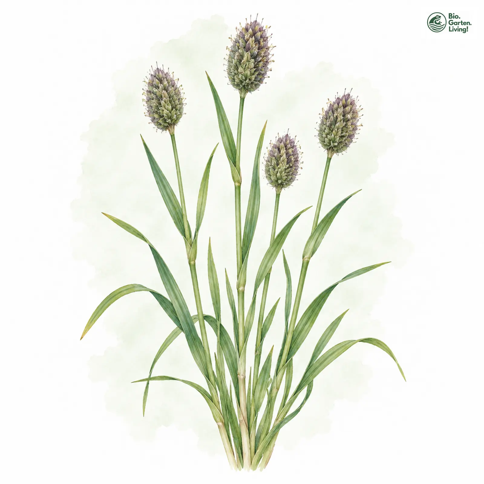 Aquarellzeichnung: Alpen-Lieschgras (Phleum alpinum (im engeren Sinne))