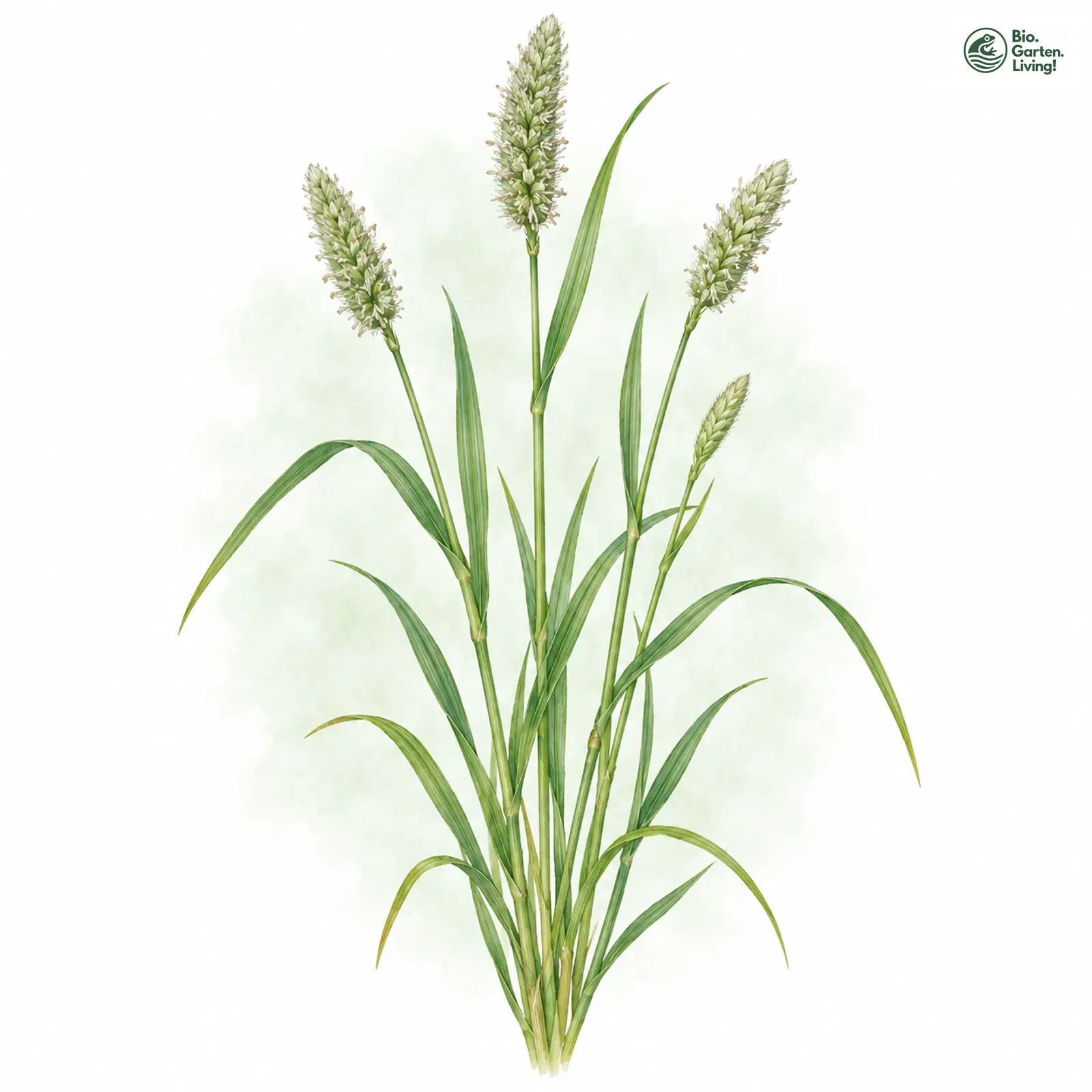 Aquarellzeichnung: Rauhaariges Lieschgras (Phleum hirsutum)