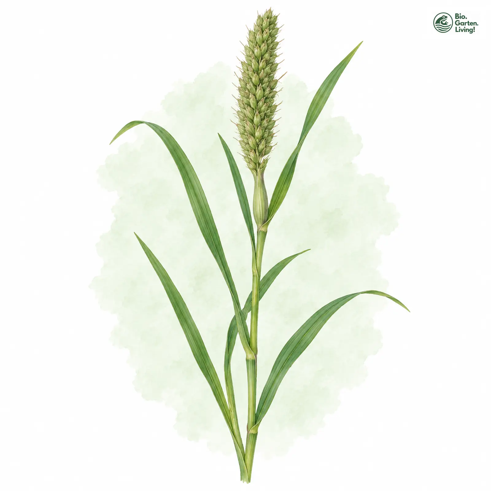 Aquarellzeichnung: Rispen-Lieschgras (Phleum paniculatum)