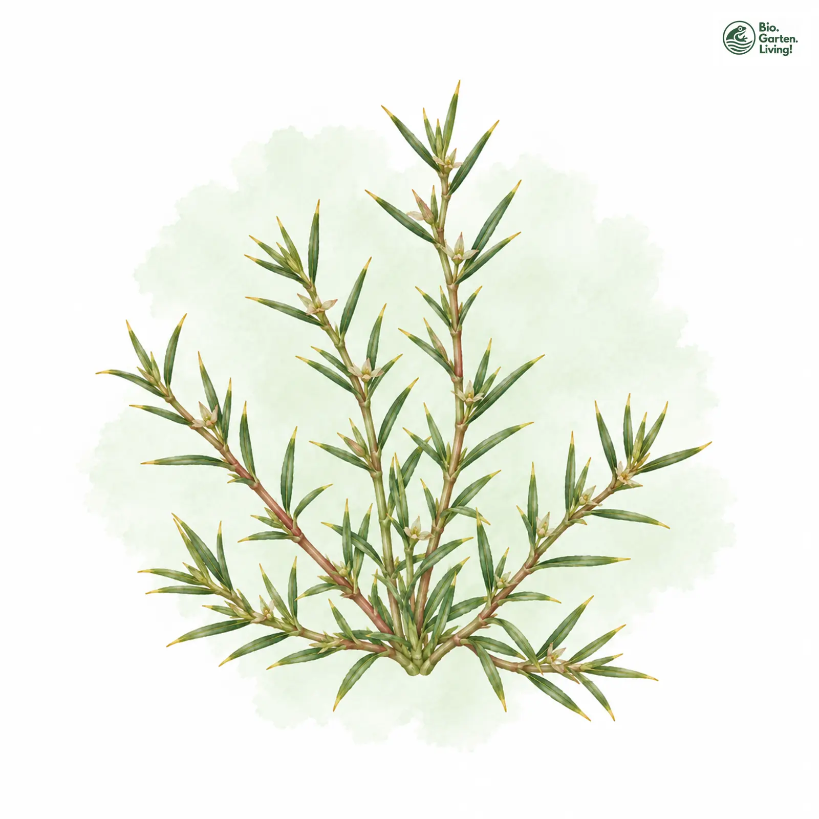 Aquarellzeichnung: Großes Knorpelkraut (Polycnemum majus)