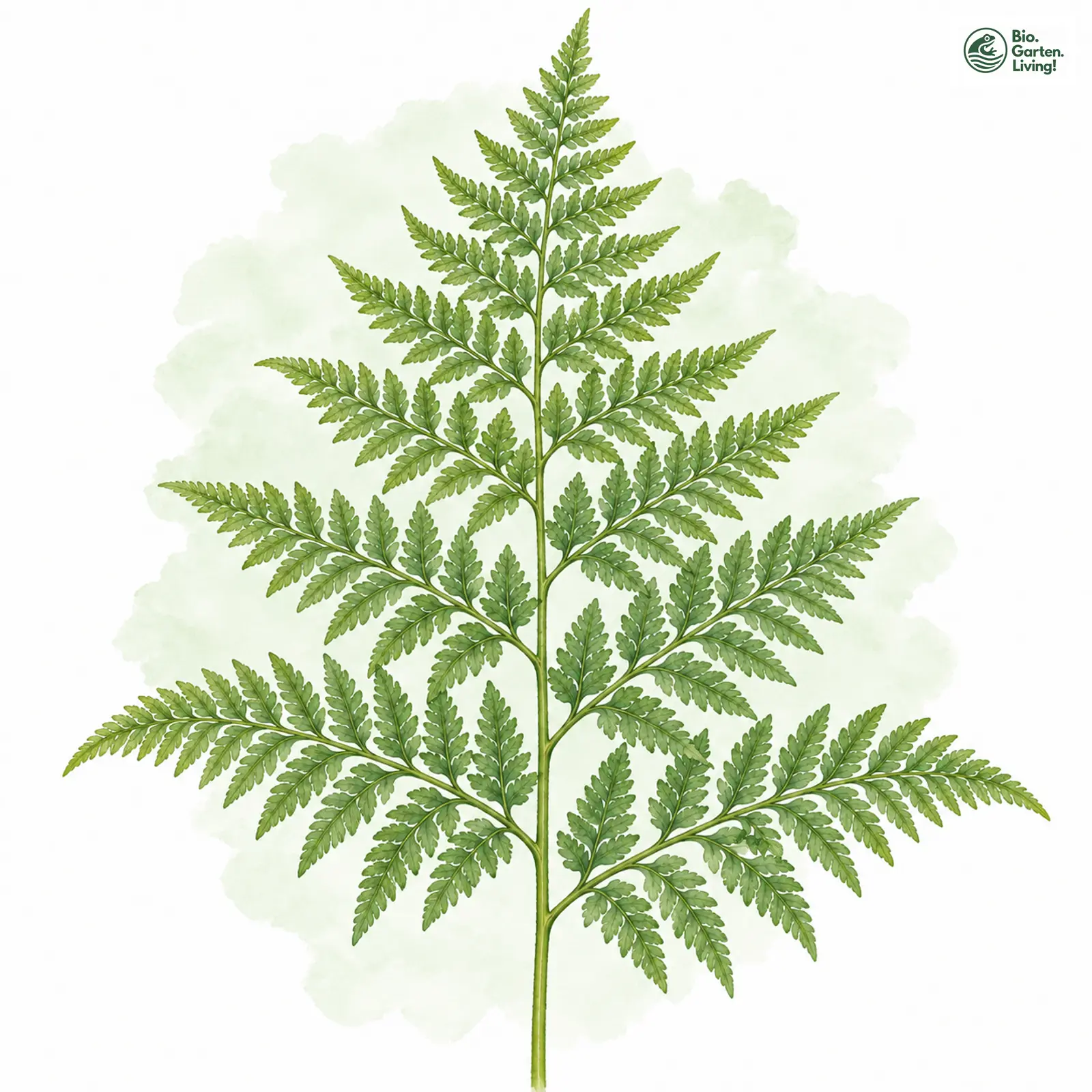 Aquarellzeichnung: Adlerfarn (Pteridium aquilinum)