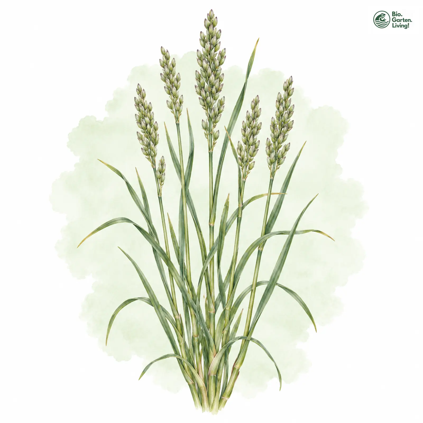 Aquarellzeichnung: Strand-Salzschwaden (Puccinellia maritima)