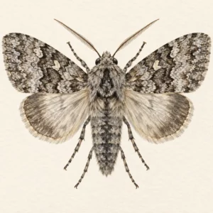 Aquarell: Wolfsmilch-Rindeneule
