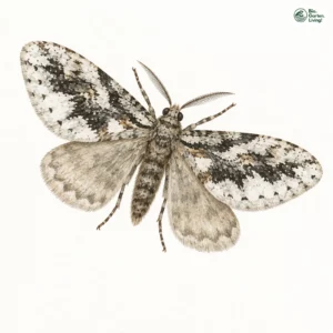 Aquarell: Brauner Breitflügelspanner