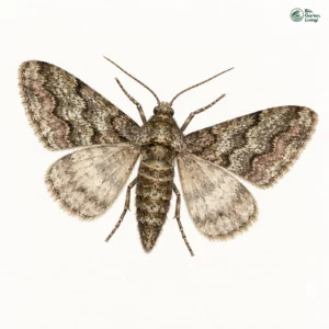 Aquarell: Graugelber Breitflügelspanner
