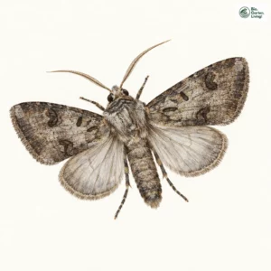 Aquarell: Rindengraue Erdeule