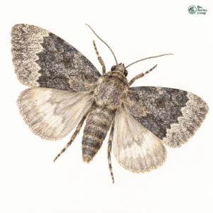 Aquarell: Gesäumte Glanzeule