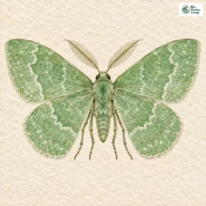 Aquarell: Smaragdgrüner Schafgarbenspanner