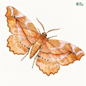 Aquarell: Geißblatt-Buntspanner
