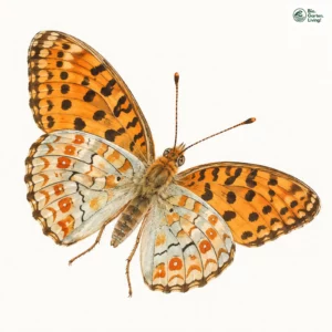 Aquarell: Mittlerer Perlmuttfalter