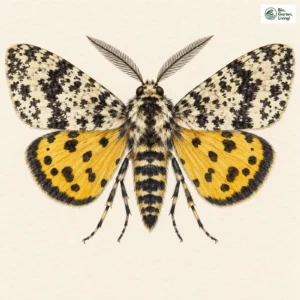 Aquarell: Gefleckter Rauschbeerenspanner
