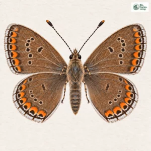 Aquarell: Zweibrütiger Sonnenröschen-Bläuling