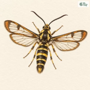 Aquarell: Esparsetten-Glasflügler