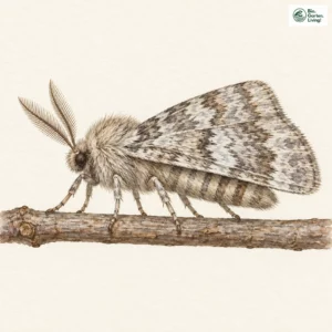 Aquarell: Fichten-Bürstenspinner