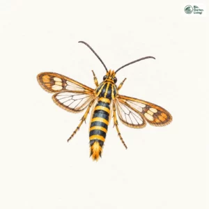 Aquarell: Ziest-Glasflügler