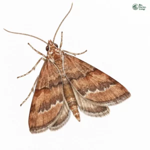 Aquarell: Ginsterheiden-Silberstreifenspanner