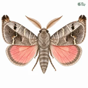 Aquarell: Schwarzgefleckter Rauhfußspinner