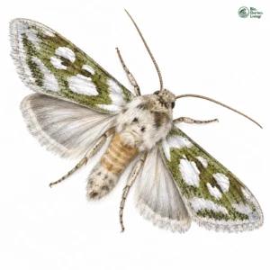 Aquarell: Silber-Mönch