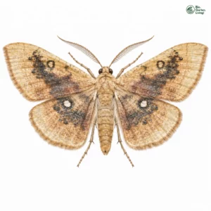 Aquarell: Gelber Ringelfleck-Gürtelpuppenspanner