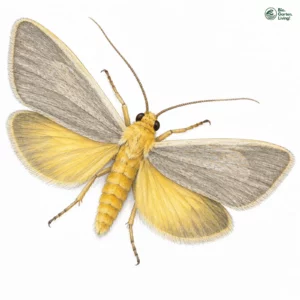 Aquarell: Grauleib-Flechtenbärchen