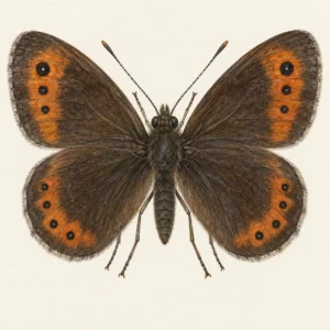 Aquarell: Gelbgefleckter Mohrenfalter
