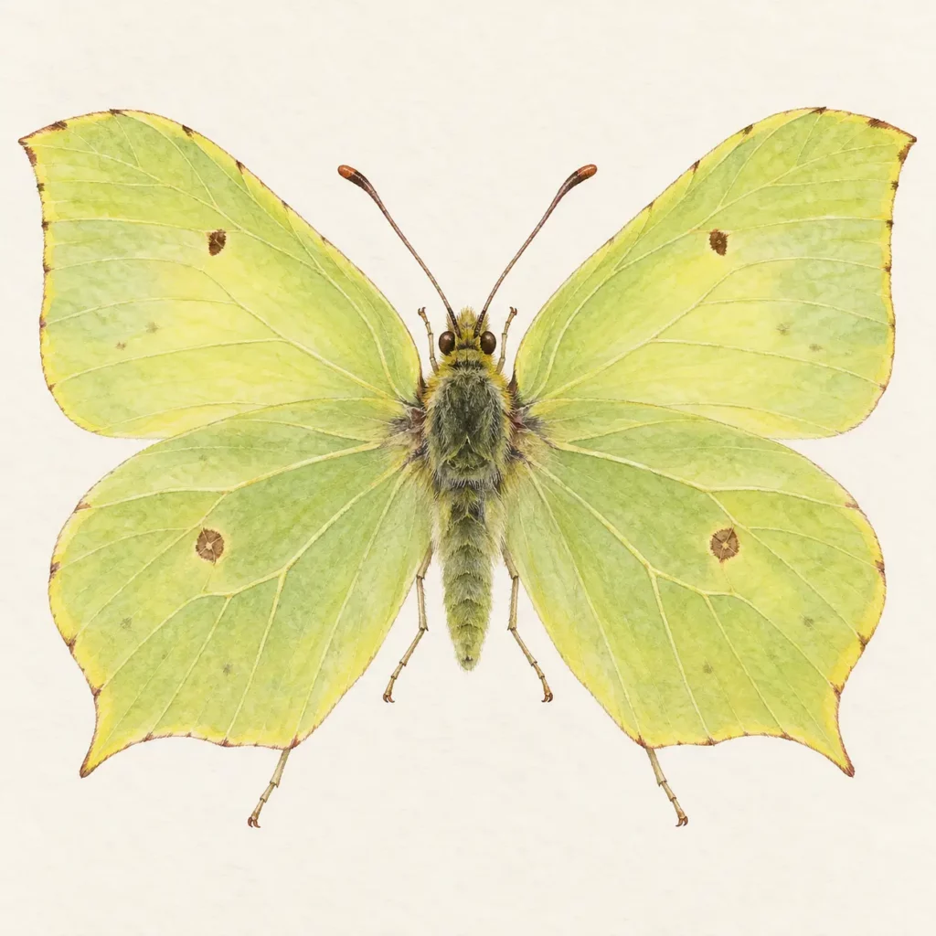 Aquarell: Zitronenfalter