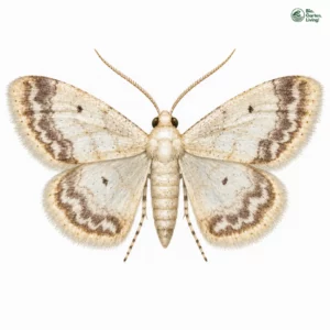 Aquarell: Breitgesäumter Gebüsch-Kleinspanner