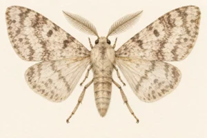 Aquarell: Schilf-Bürstenspinner