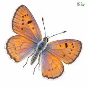 Aquarell: Violetter Feuerfalter