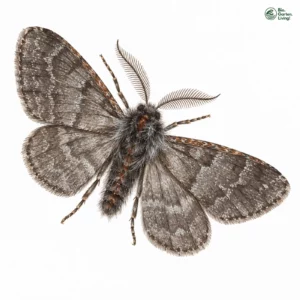Aquarell: Grauer Laubholz-Spinnerspanner