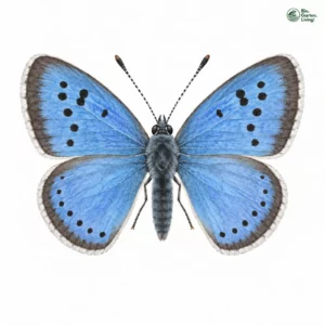 Aquarell: Heller Wiesenknopf-Ameisenbläuling