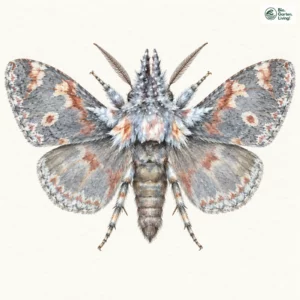 Aquarell: Erlenzahnspinner