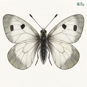 Aquarell: Schwarzer Apollofalter