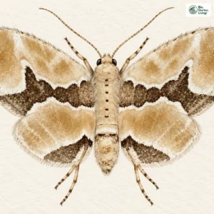 Aquarell: Braunstreifiger Waldkräuter-Blattspanner