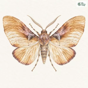 Aquarell: Eichen-Striemenspanner