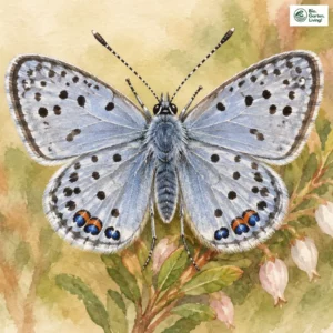 Aquarell: Hochmoor-Bläuling