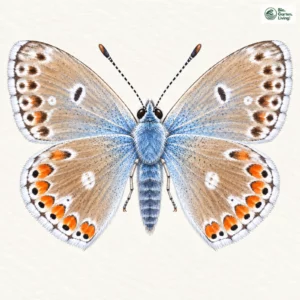 Aquarell: Himmelblauer Bläuling