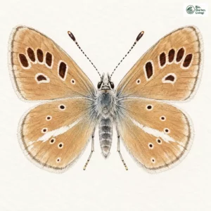 Aquarell: Großer Esparsetten-Bläuling