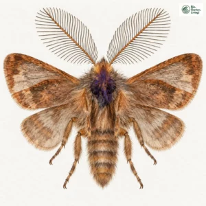 Aquarell: Haarschuppenspinner