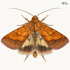 Aquarell: Goldbraune Hauhecheleule