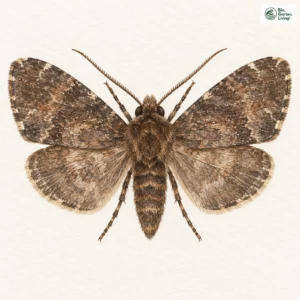 Aquarell: Dunkle Waldschatteneule