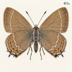 Aquarell: Brauner Eichen-Zipfelfalter