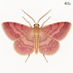 Aquarell: Weinroter Triftenflurspanner